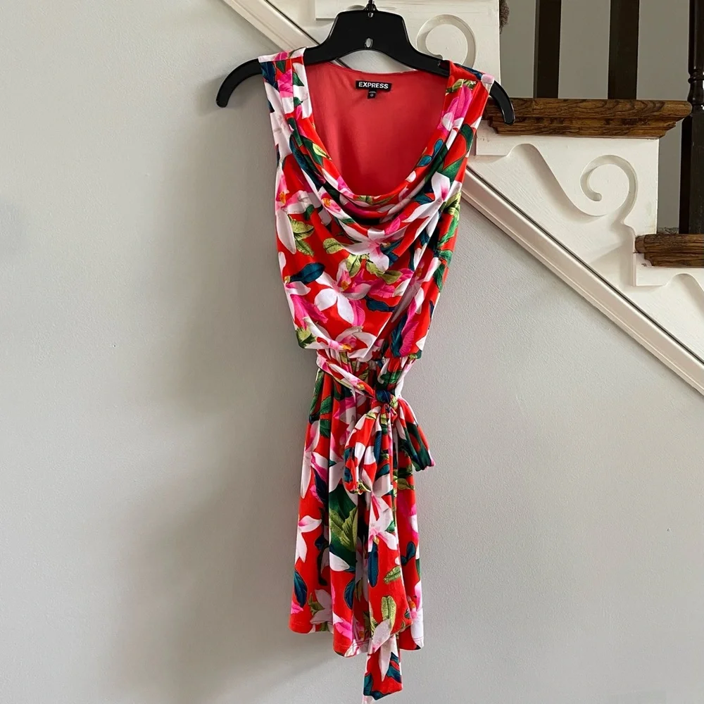 Express Floral Dress, Size XS - Picture 5 of 10